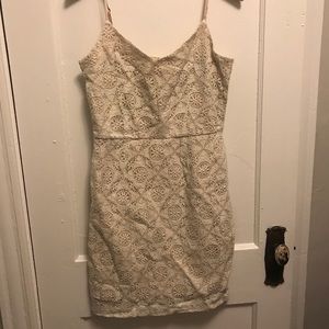 Joie white lace dress
